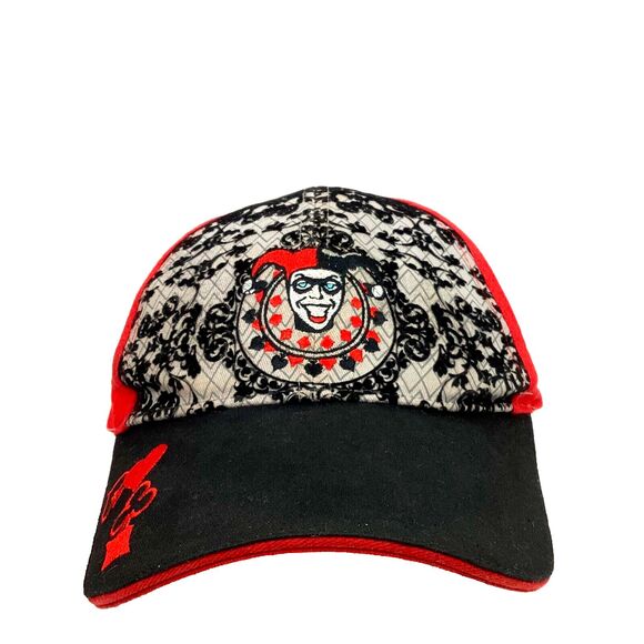 Six Flags -Harley Quinn-Suicide Squad/Batman-Red/Black Baseball Hat- 100% Cotton - Picture 2 of 10